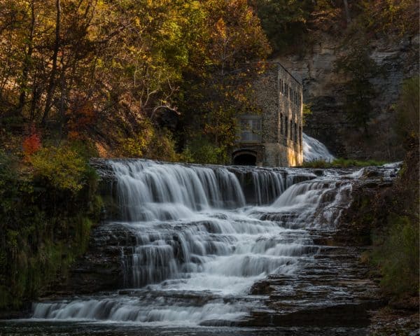 Horseshoe Falls is a beautiful Cornell Waterfall in the Finger Lakes