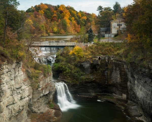 Triphammer Waterfall in Tompkins County, NY