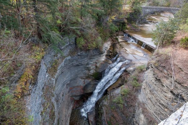 Upper Falls at Taughannock State Park near Ithaca, New York