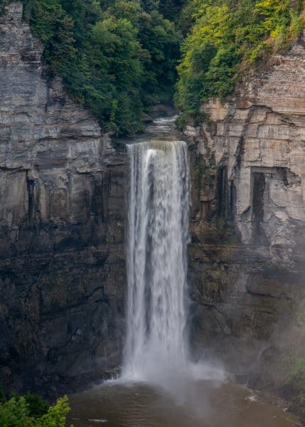 Viewing the main falls from the Taughannock Falls Overlook