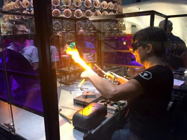 Glassmaking demonstrations at CMoG in Corning, New York