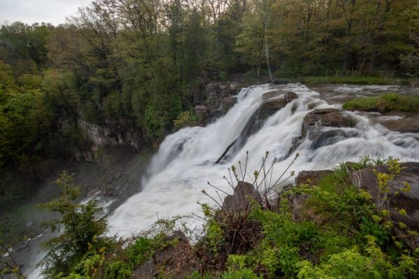 Crest of Chittenango Falls in Madison County, NY
