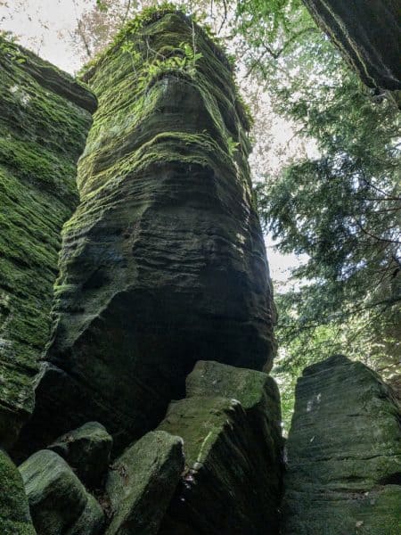 Unique rock formations at Panama Rocks near Johnstown NY