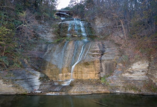 Shequaga Falls in the Finger Lakes during low water