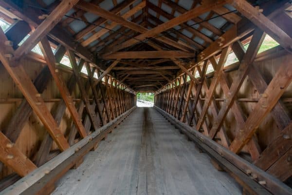 Inside Beaver Kill Covered Bridges in the Catskills