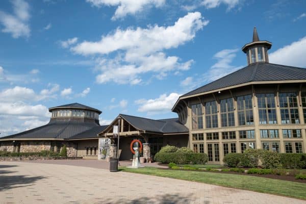 Outside of the Bethel Woods Center for the Arts in Sullivan County New York