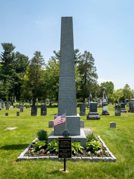Martin Van Buren's grave in Kinderhook, New York.