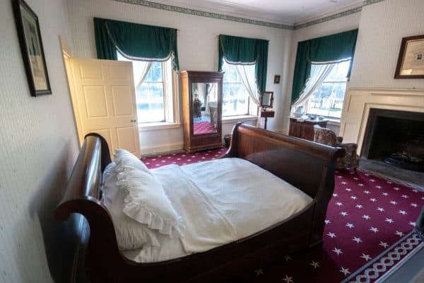 The bed where Van Buren died can be seen in his bedroom at the Martin Van Buren National Historic Site