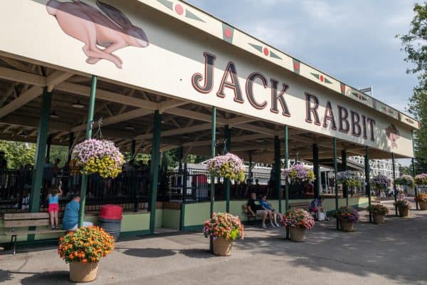 Entrance to the Jack Rabbit at Seabreeze Amusement Park in New York