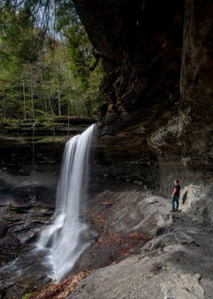 Trail behind Tinkers Falls in the Labrador Hollow Unique Area of Cortland County NY