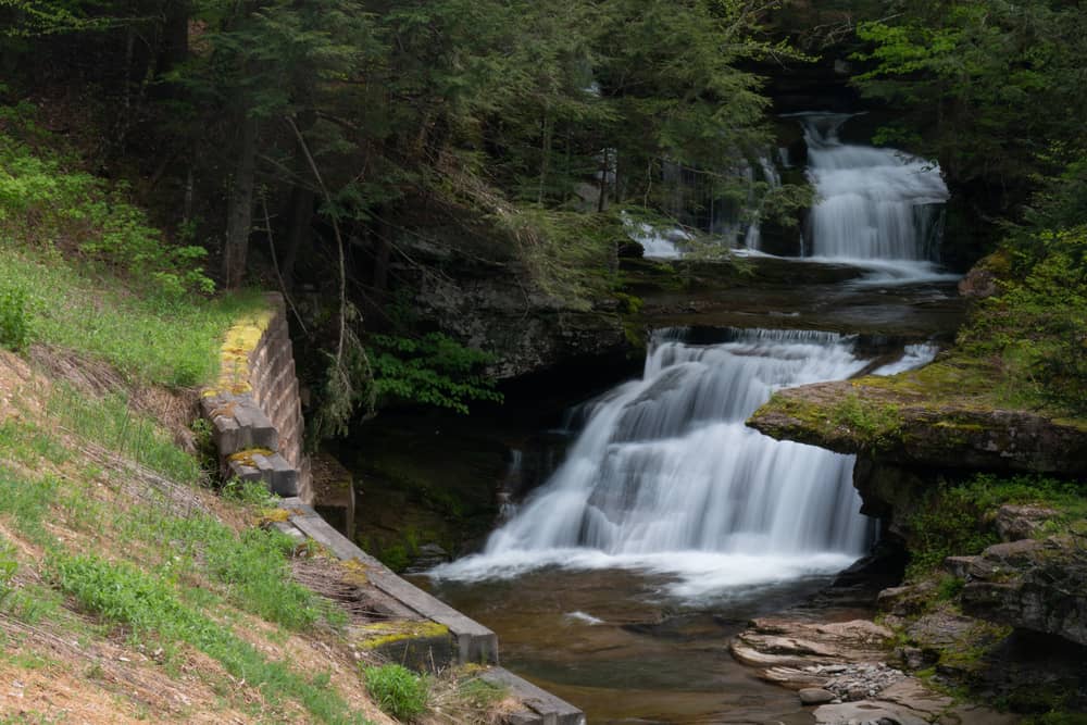 Tompkins Falls in Delaware Wild Forest in the Catskills of New York