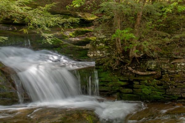 Ruins at Tompkins Falls in the Catskills of New York