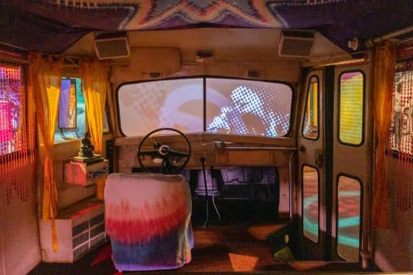 Hippie Bus at the Woodstock Museum in Bethel New York