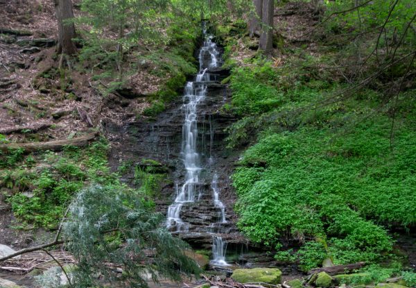 Hiking to Bridal Falls in southwestern New York