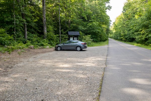 Parking for Bridal Falls in Allegany State Park