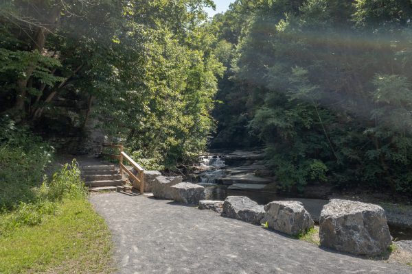 Trailhead the hike in Havana Glen Park