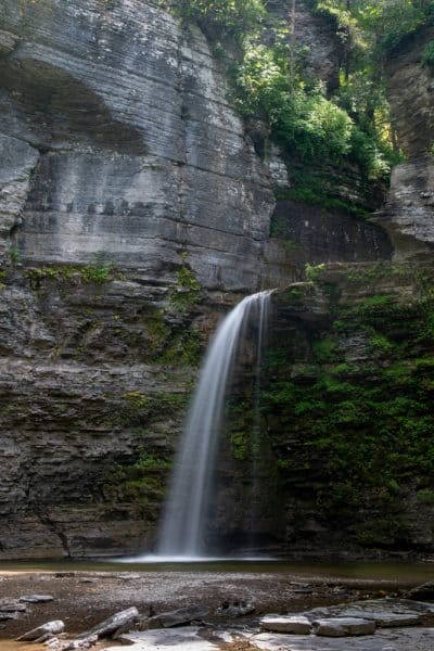 The Havana Glen Waterfall in the Finger Lakes.