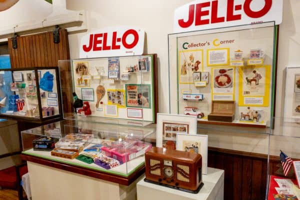 Jell-O promotional items inside the Jell-O Gallery Museum in Le Roy New York