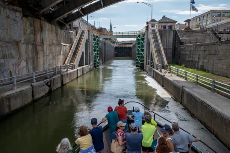 Taking a Historic Lockport Locks and Erie Canal Cruise in Niagara