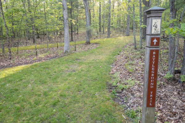 Battleground Trail in Minisink Battleground Park in the Catskills