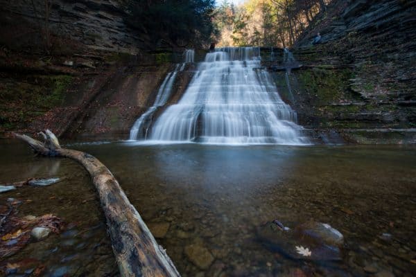 Middle Falls in Stony Brook State Park in Steuben County New York