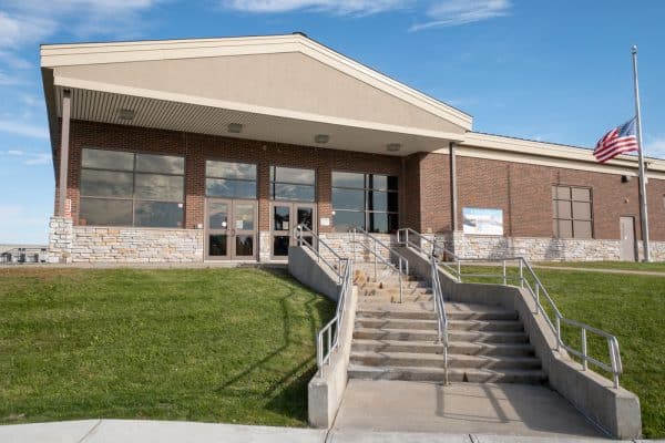 Outside the Hawkins Point Visitors Center in Massena New York