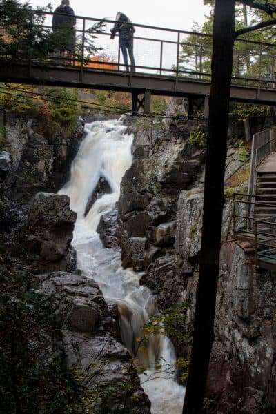 The main falls at High Falls Gorge in the Adirondack Park