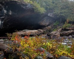 Exploring the Natural Stone Bridge and Caves in the Adirondacks