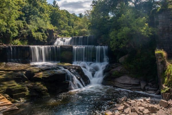 Seneca Mills Falls on the Keuka Lake Outlet Trail in Yates County NY