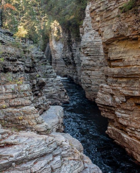 Hiking the Ausable Chasm in Clinton County New York