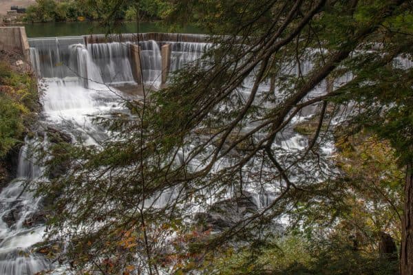 Dam at Dionondahowa Falls in Schuylerville New York