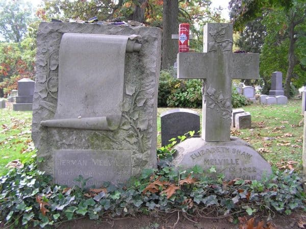 Herman Melville's Grave in Woodlawn Cemetery in Bronx NY