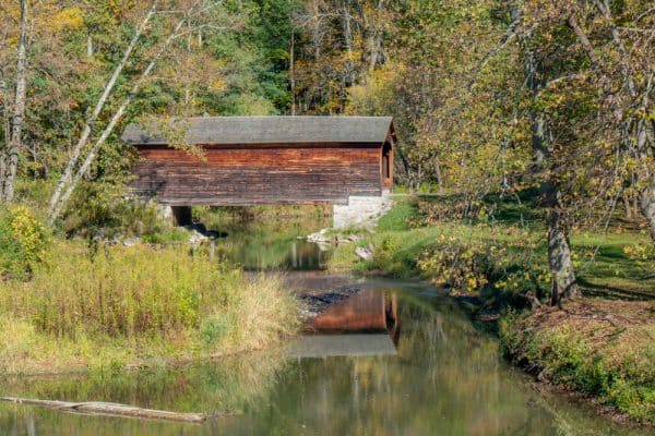 Hyde Hall Covered Bridge in Glimmerglass State Park