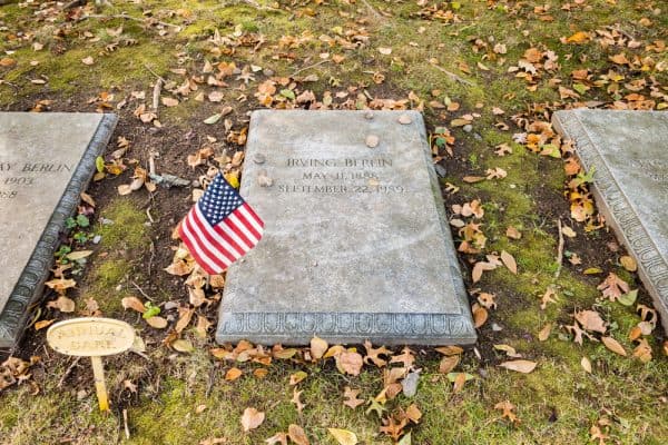 Irving Berlin's grave in Woodlawn Cemetery in the Bronx