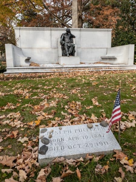 Grave of Joseph Pulitzer in Woodlawn Cemetery in New York City