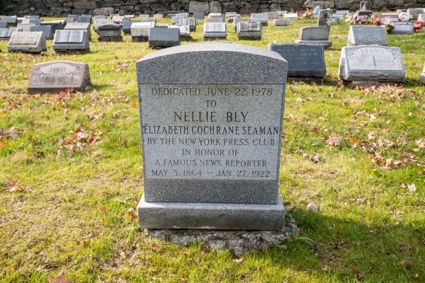 Gravesite of Nellie Bly in Woodlawn Cemetery in the Bronx NY