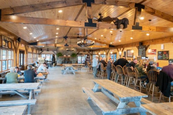 Tasting room at Raquette River Brewing in Tupper Lake New York