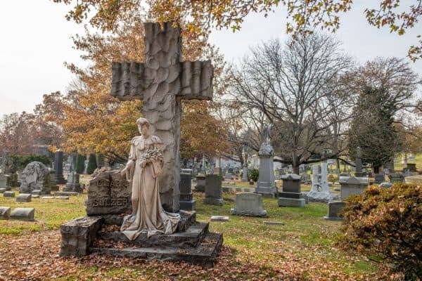 Famous graves in Woodlawn Cemetery in the Bronx, New York