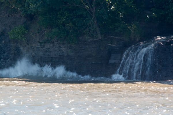 Barcelona Falls as seen from Barcelona Harbor in Westlake New York