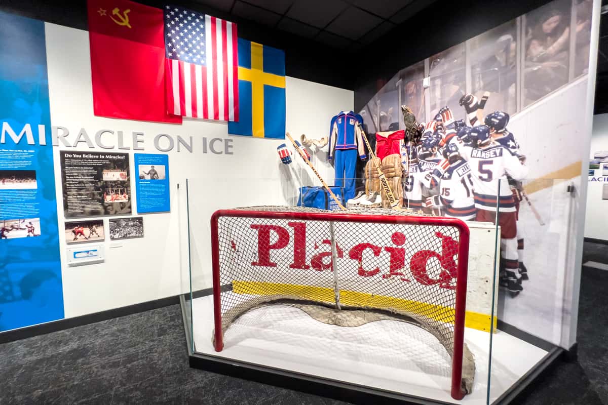 Miracle on Ice exhibit at the Lake Placid Olympic Museum in New York