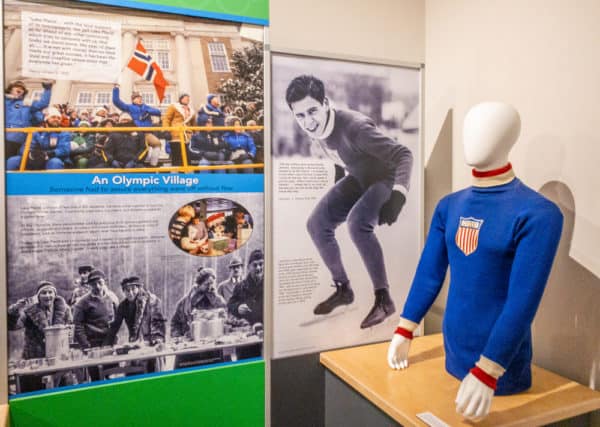 Displays inside the Lake Placid Olympic Museum in the Adirondacks of New York