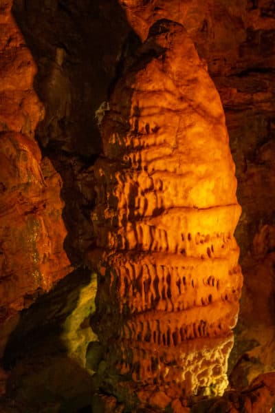 Formations inside Howe Caverns in Schoharie County New York