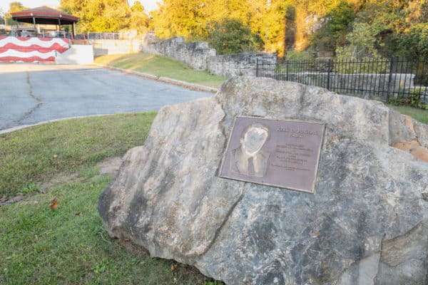 Plaque in Kirk Douglas Park in Amsterdam New York