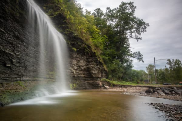 Bottom tier of Aunt Sarah Falls in Montour Falls New York