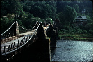 Historic image of Roebling's Delaware Aqueduct