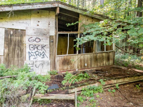 Abandoned building in Beechwood State Park in Sodus New York