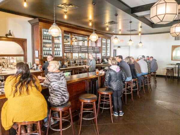 Bar at Brewery Ommegang's Tap House near Cooperstown New York