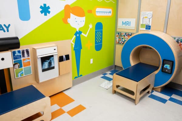 Hospital play area at Explore & More Children's Museum in Buffalo, New York