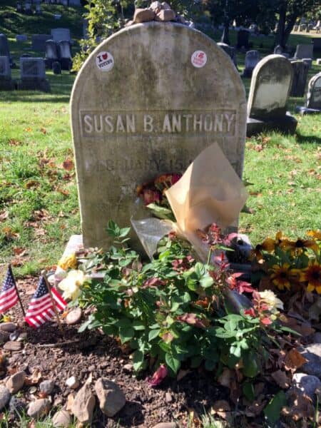 Susan B. Anthony's grave in Rochester's Mount Hope Cemetery