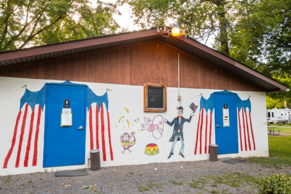 Bathhouse at Lake Bluff Campground in Wolcott NY